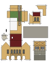 ocuklar iin hazr ev model maketi ablonu, paper craft model house